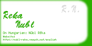 reka nubl business card