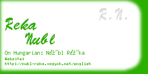 reka nubl business card